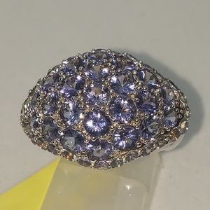 Tanzanite Dome Ring .925 Sterling Silver Sz 6